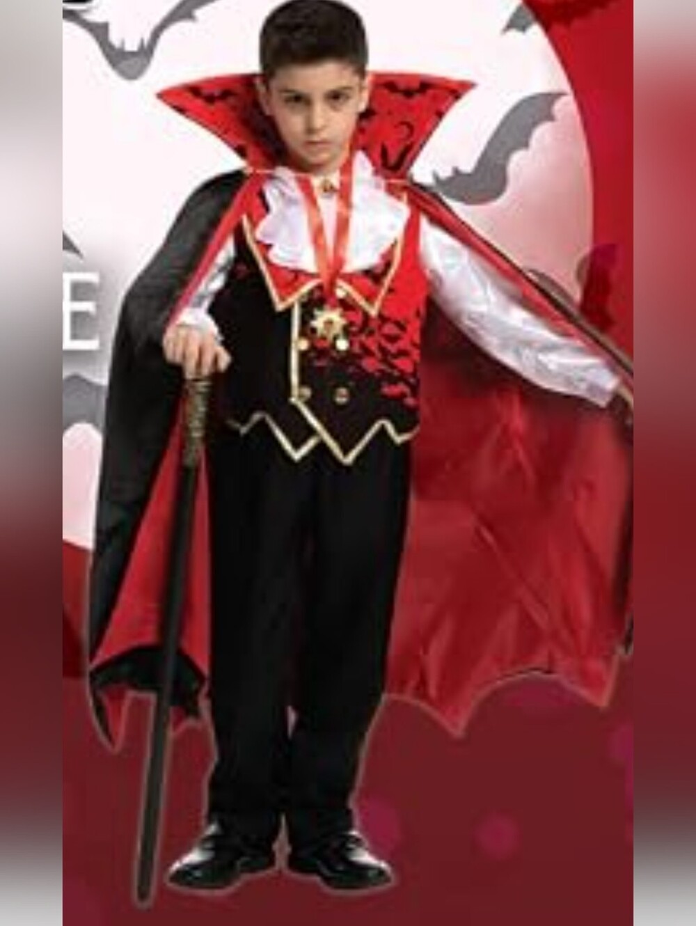 NWT Vampire Halloween Costume By Spooktacular Creations SZ S 5-7 Yrs